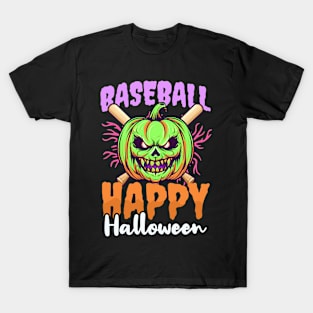 Baseball Halloween Shirt | Baseball Happy Halloween T-Shirt